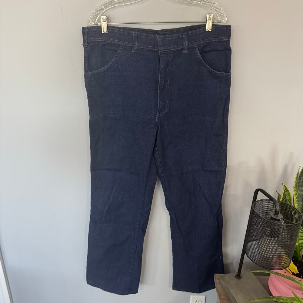 Vintage Unknown Brand Darker Wash Jeans Straight Leg 36" Waist x 29.25" Length